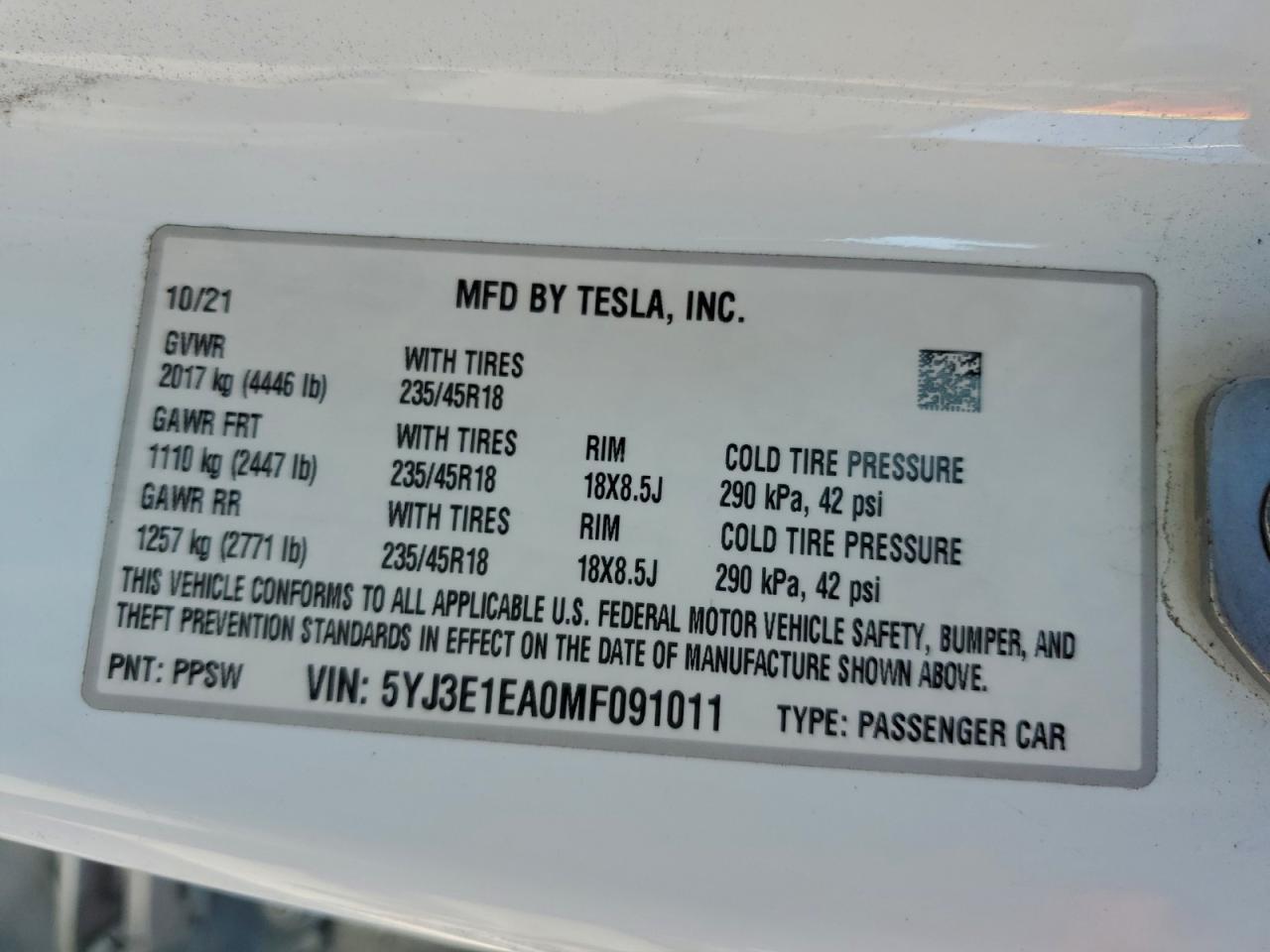 2021 Tesla Model 3