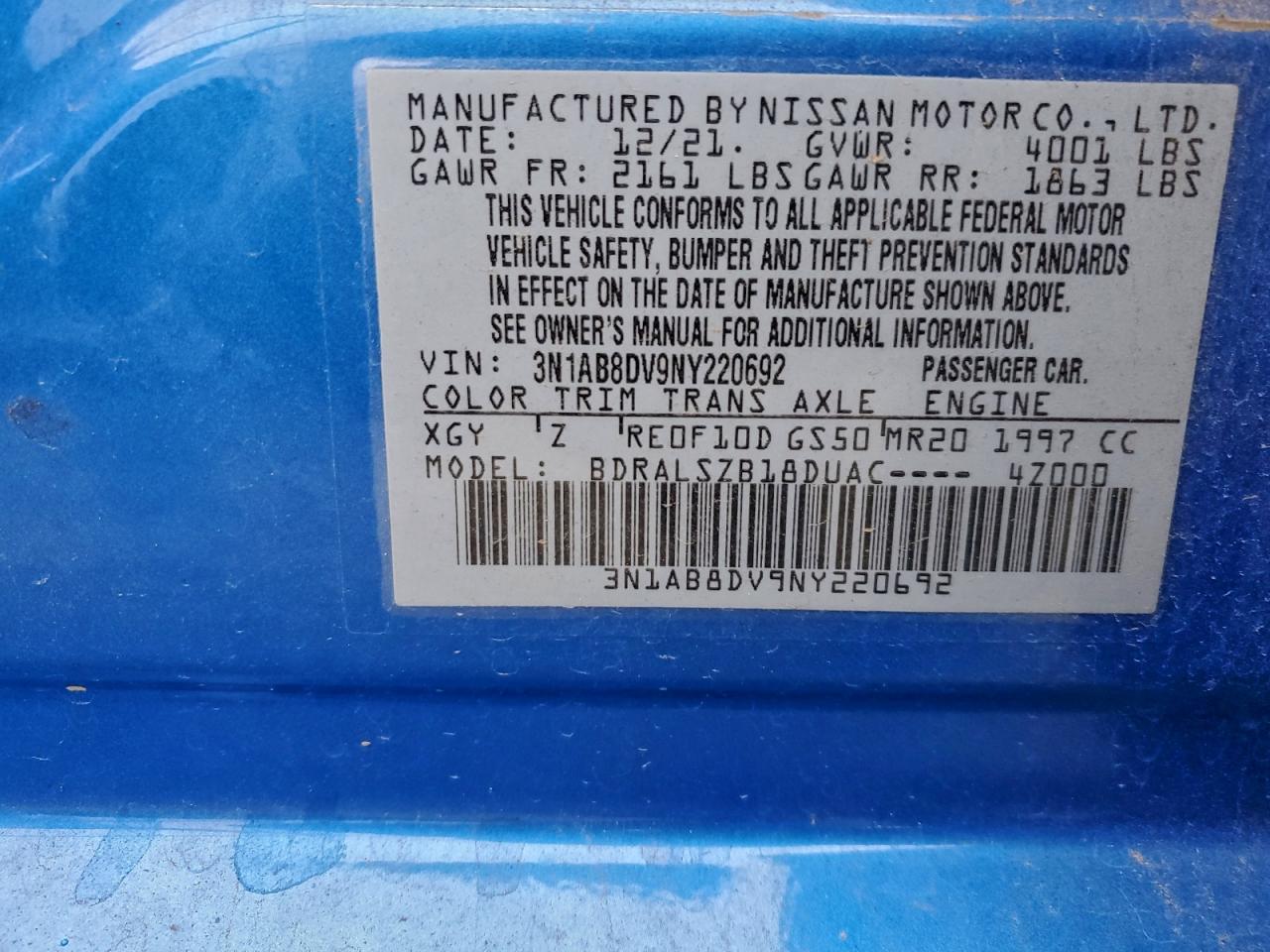 2022 Nissan Sentra sr