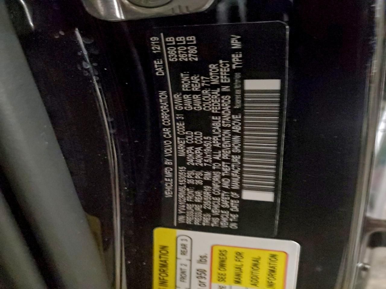 2020 Volvo Xc60 T5 R-design