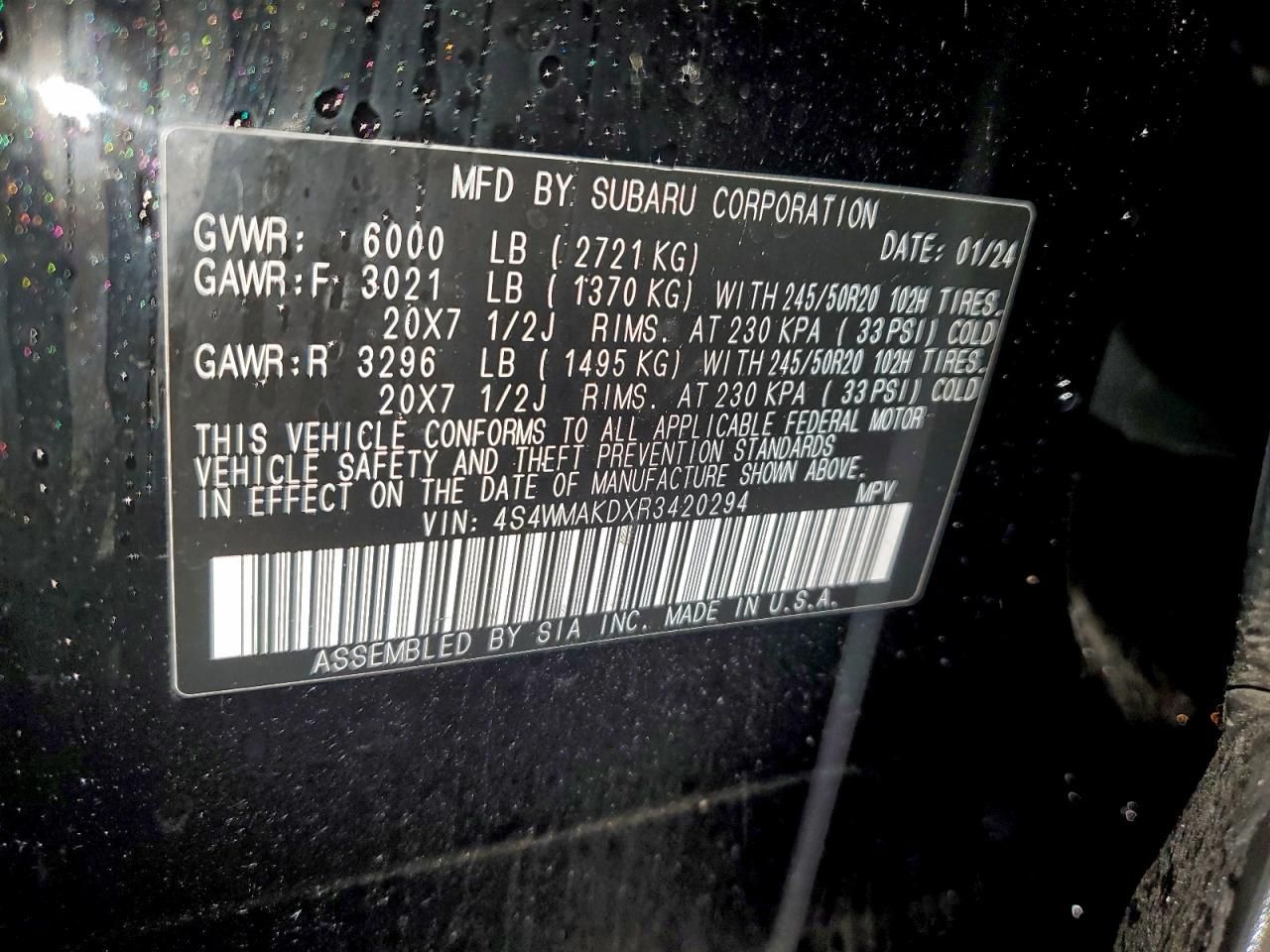 2024 Subaru Ascent Onyx Edition