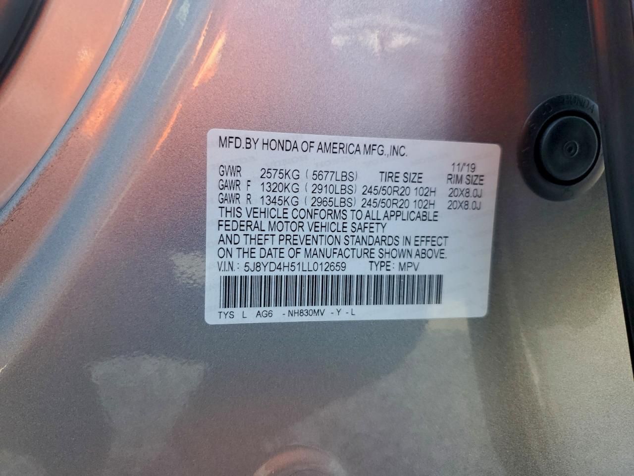 2020 Acura Mdx Technology