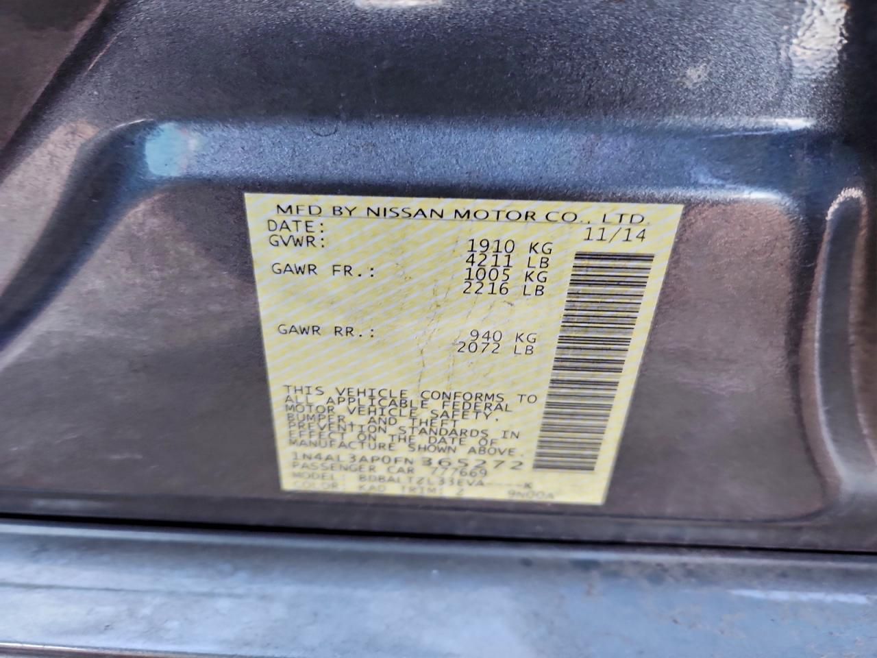 2015 Nissan Altima 2.5