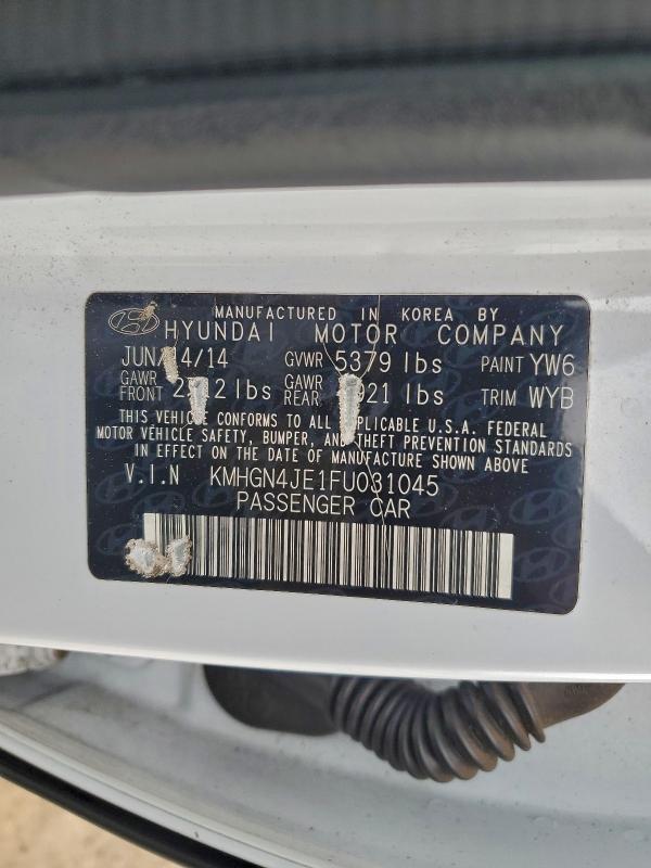 2015 Hyundai Genesis 3.8l