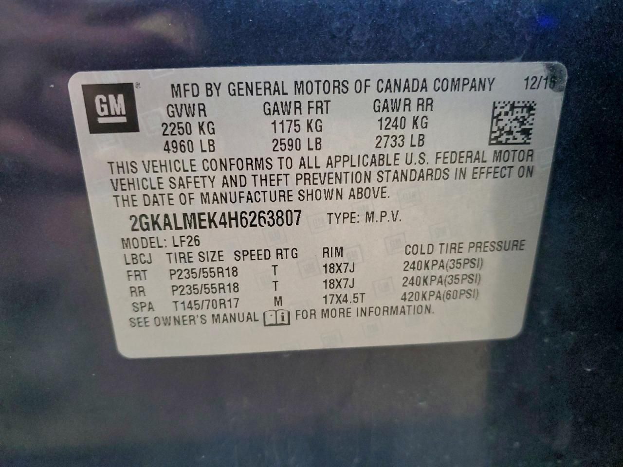 2017 GMC Terrain sle