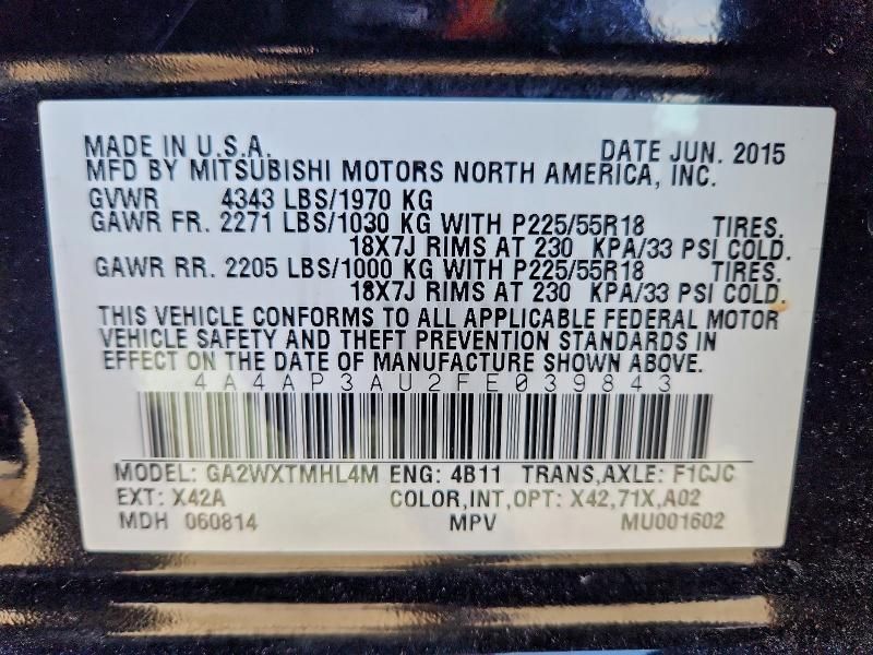 2015 Mitsubishi Outlander Sport es