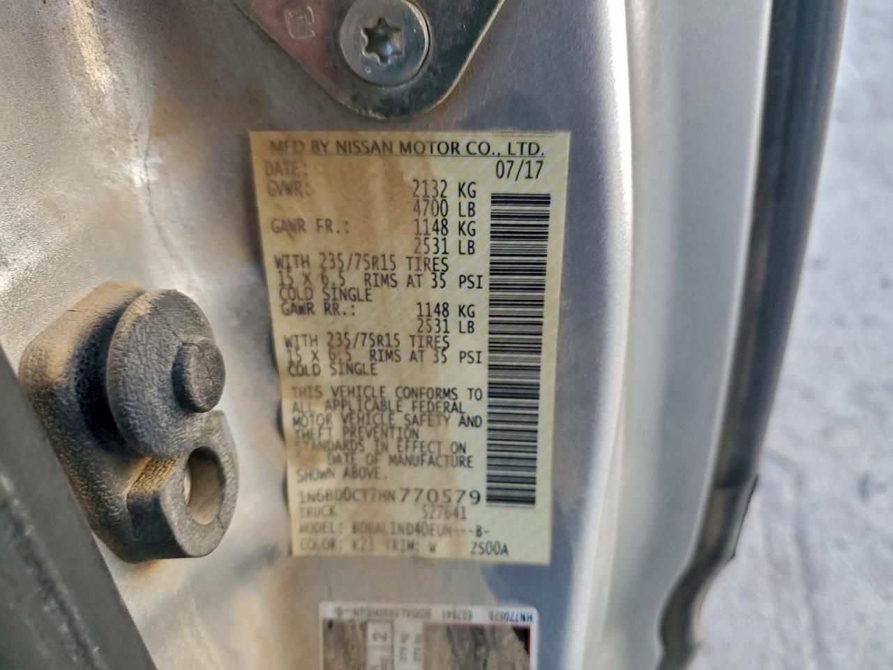 2017 Nissan Frontier s