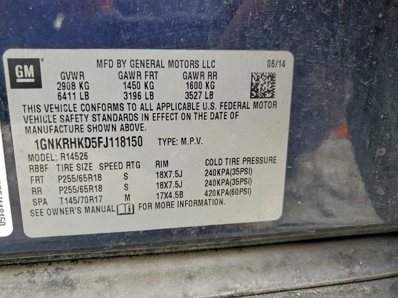 2015 Chevrolet Traverse lt