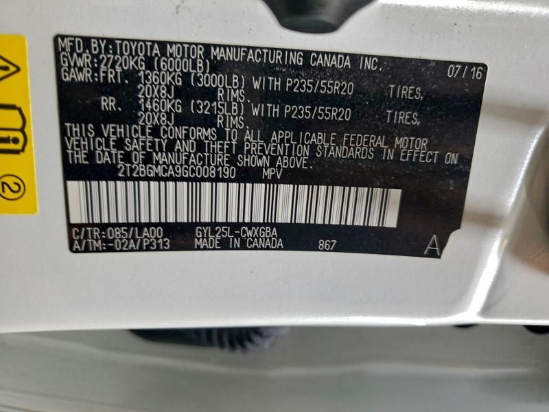 2016 Lexus Rx 450h Base