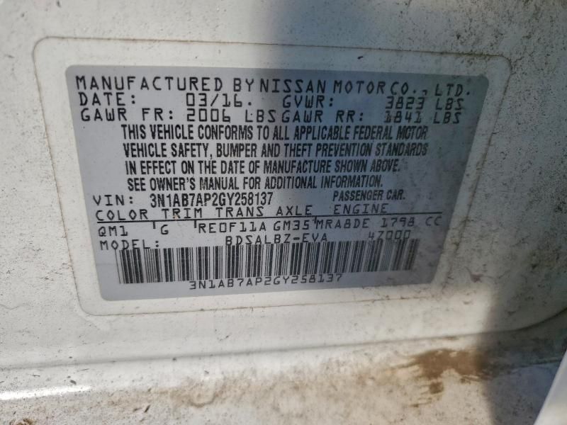 2016 Nissan Sentra s