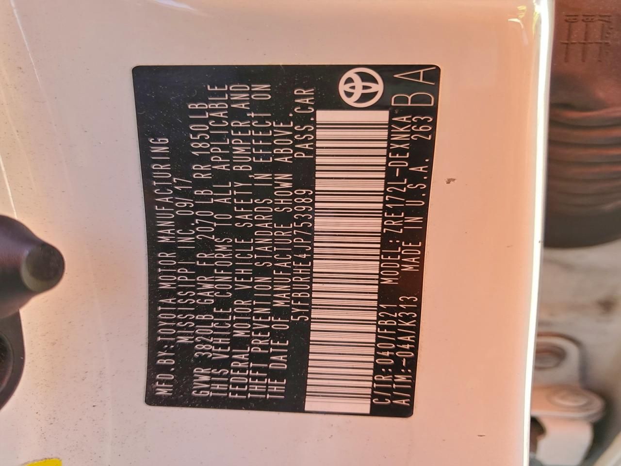 2018 Toyota Corolla l