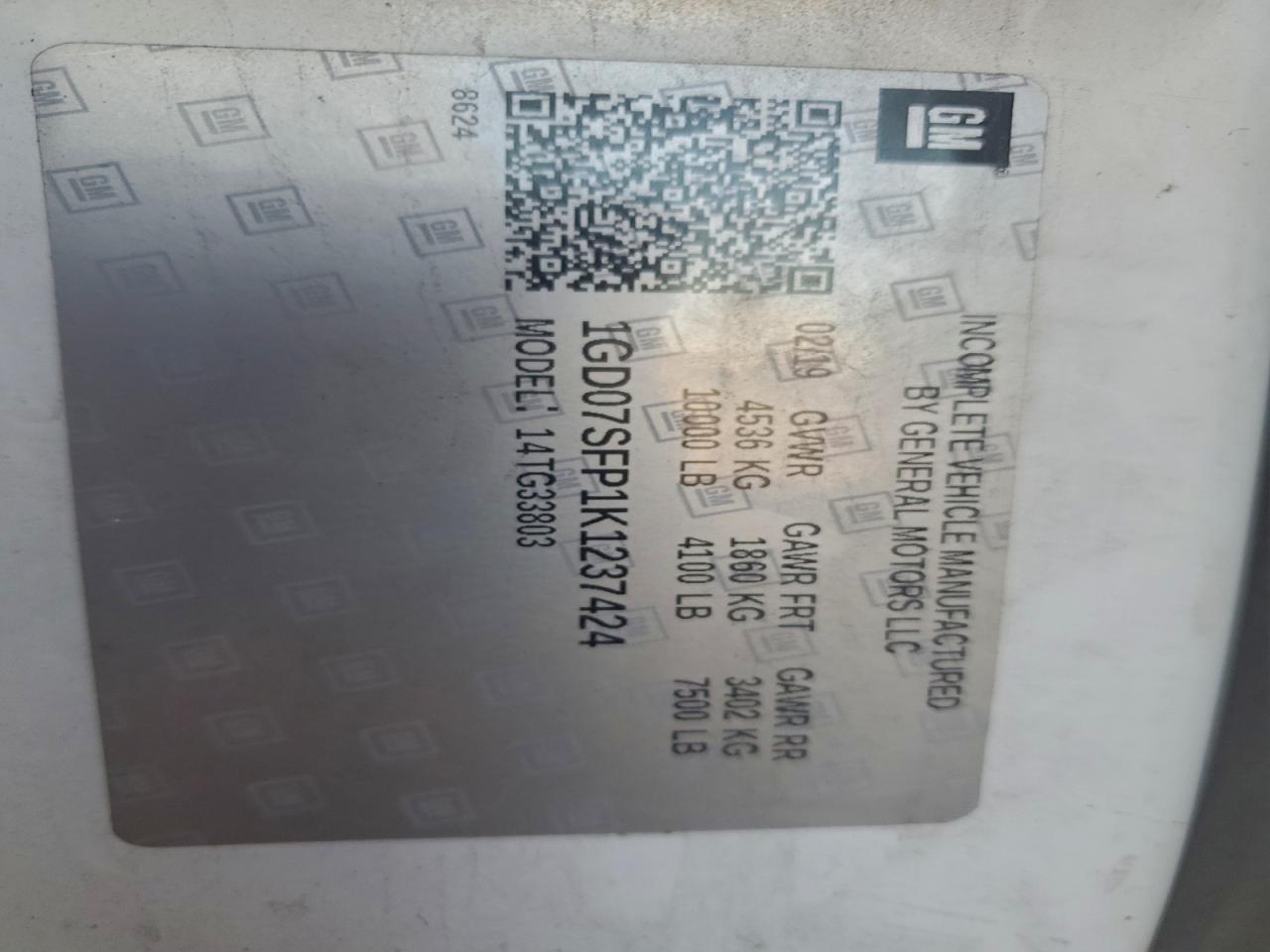 2019 GMC Savana CUT-BOX Truck