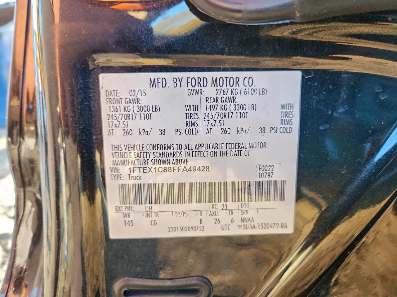 2015 Ford F150 Super Cab