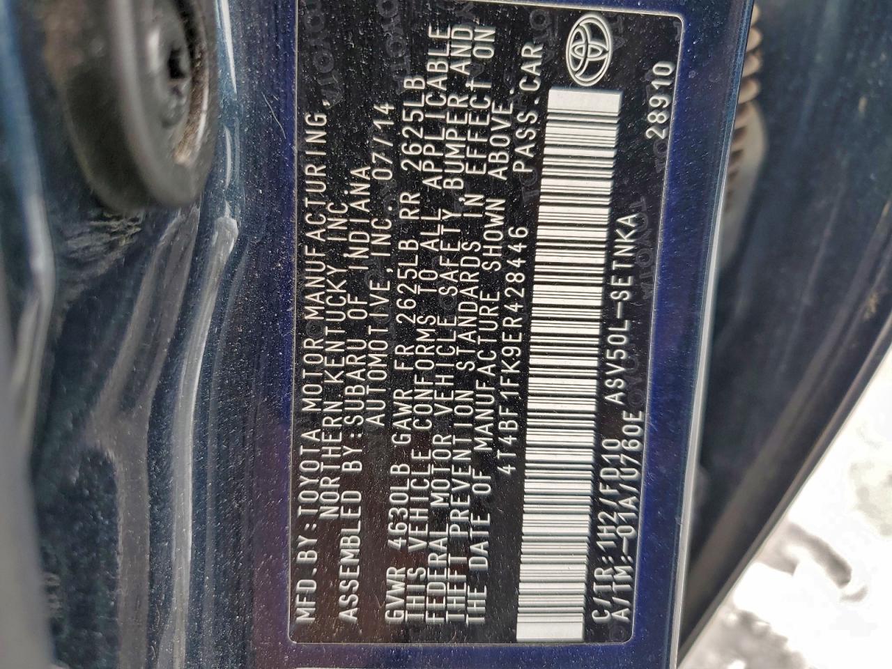 2014 Toyota Camry l