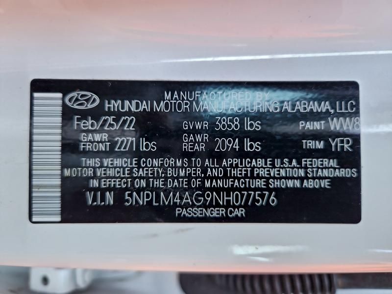 2022 Hyundai Elantra sel