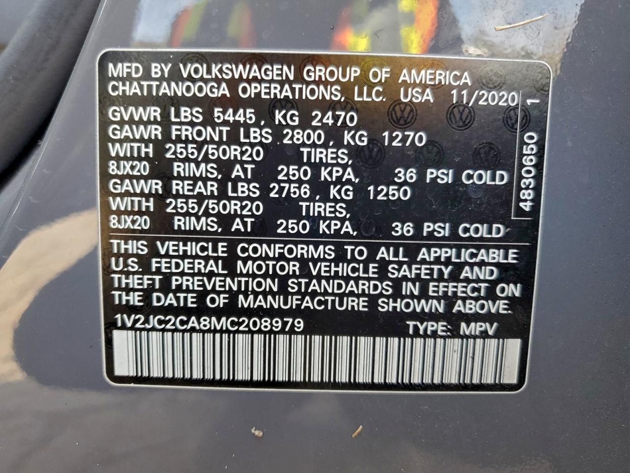 2021 Volkswagen Atlas Cross Sport se