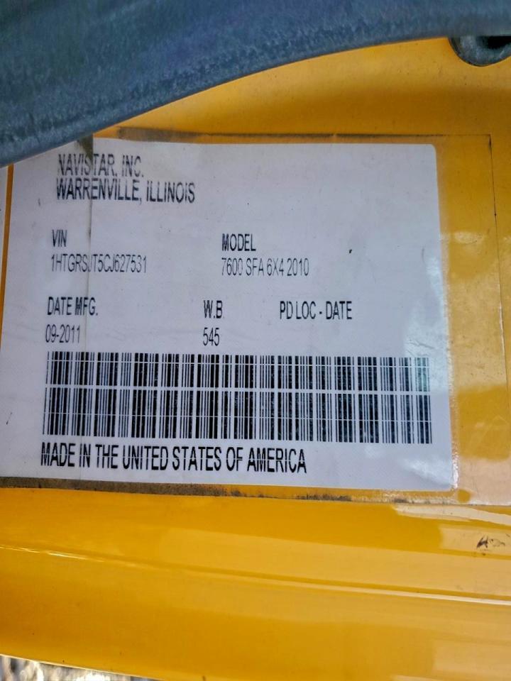 2012 International 7600 Dump Truck