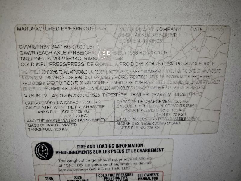 2012 Keystone 2012 Dutchman Bullet