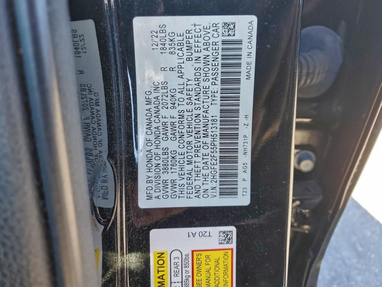 2023 Honda Civic Sport