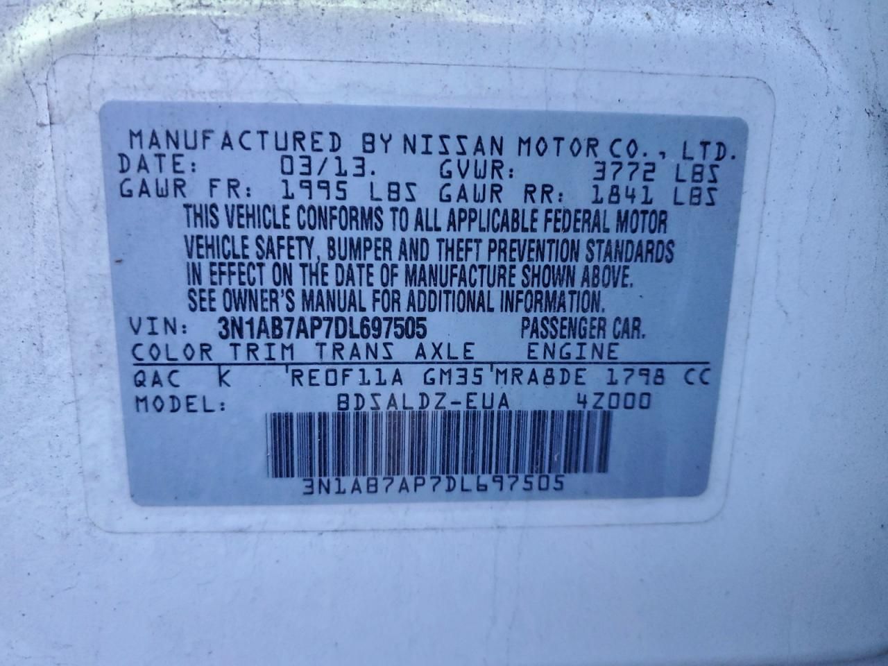 2013 Nissan Sentra s