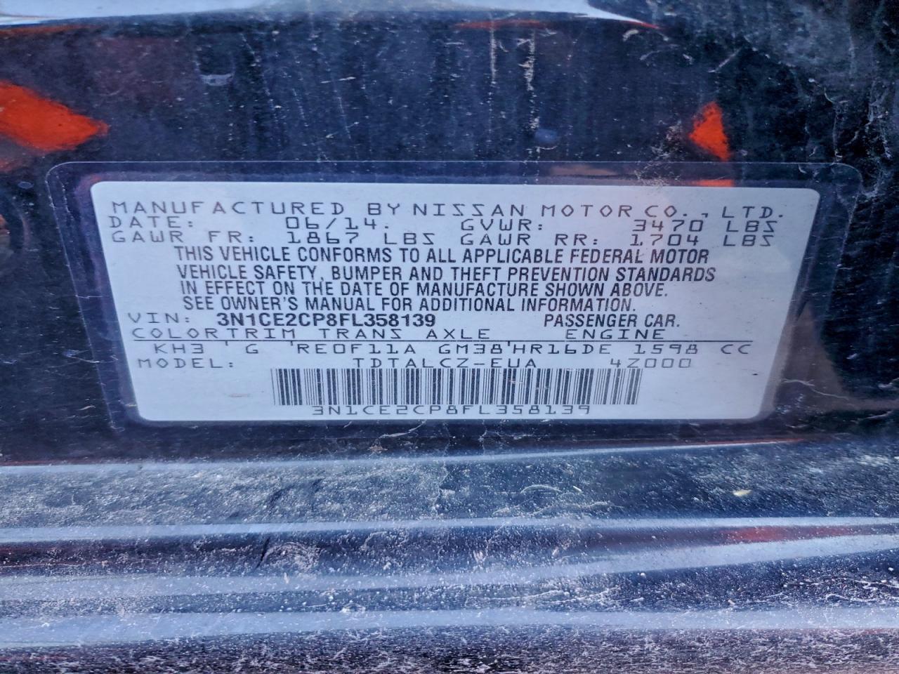 2015 Nissan Versa Note s
