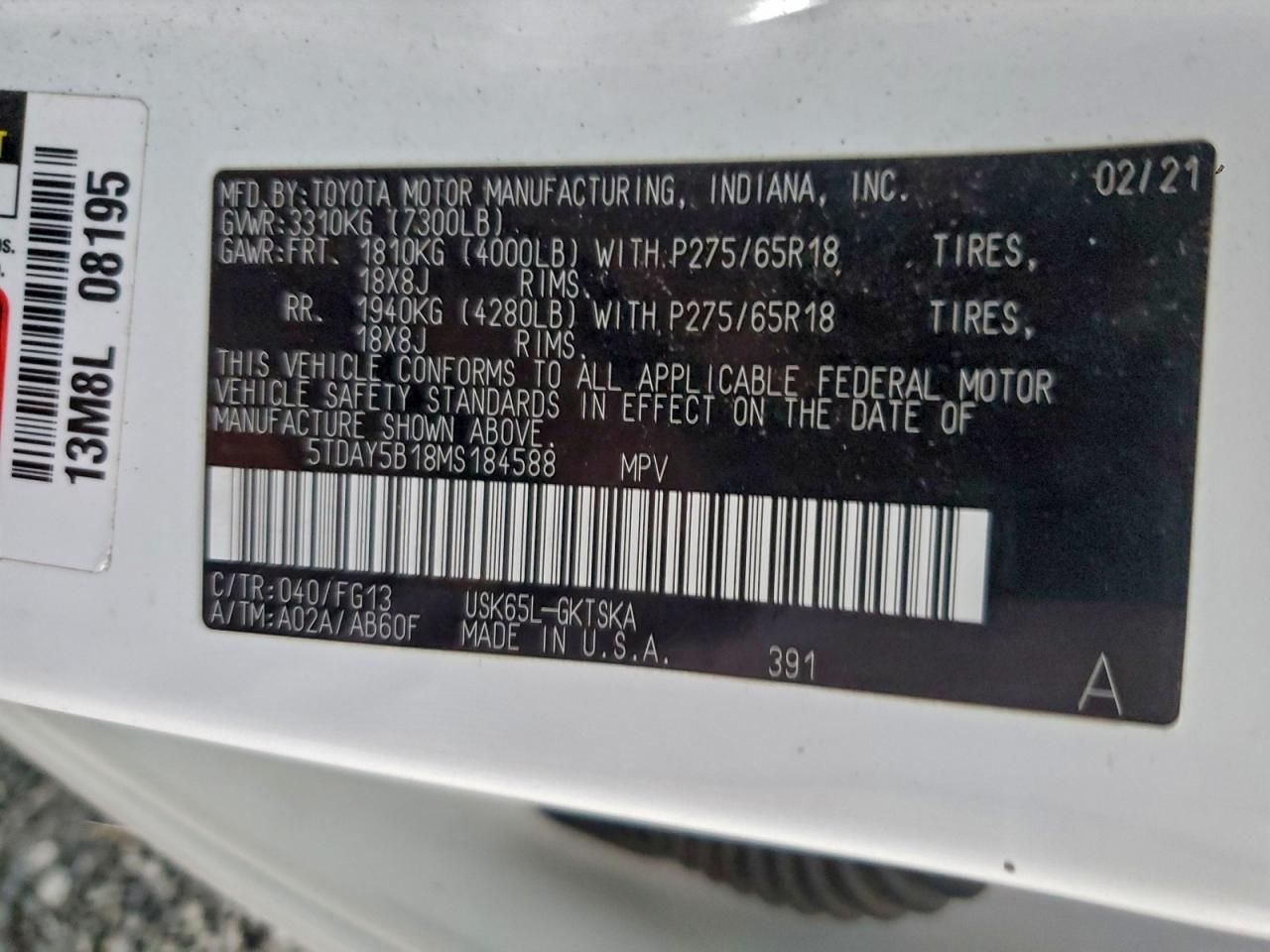 2021 Toyota Sequoia SR5