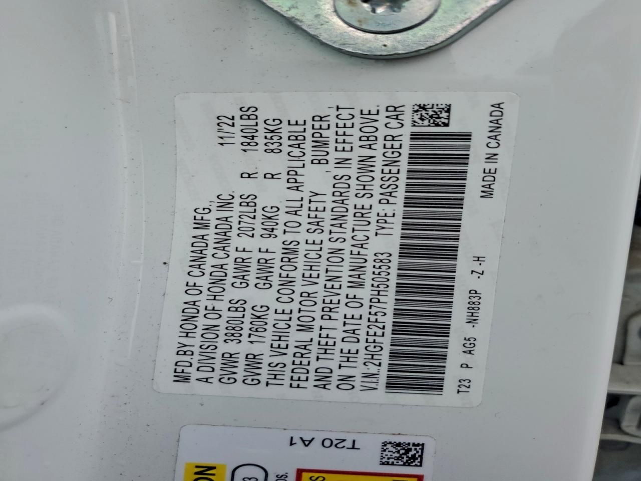 2023 Honda Civic Sport