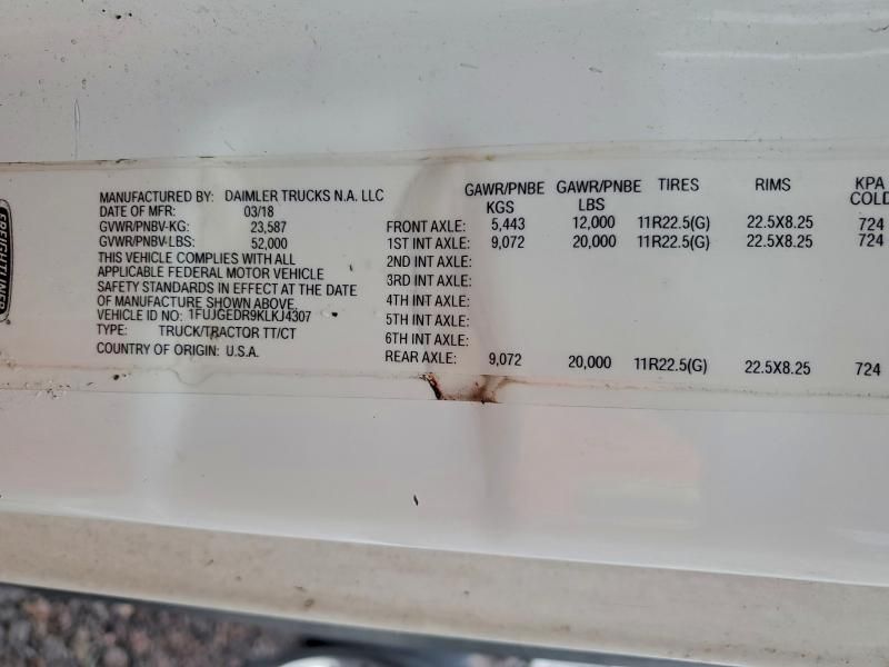 2019 Freightliner Cascadia 125 Semi Truck