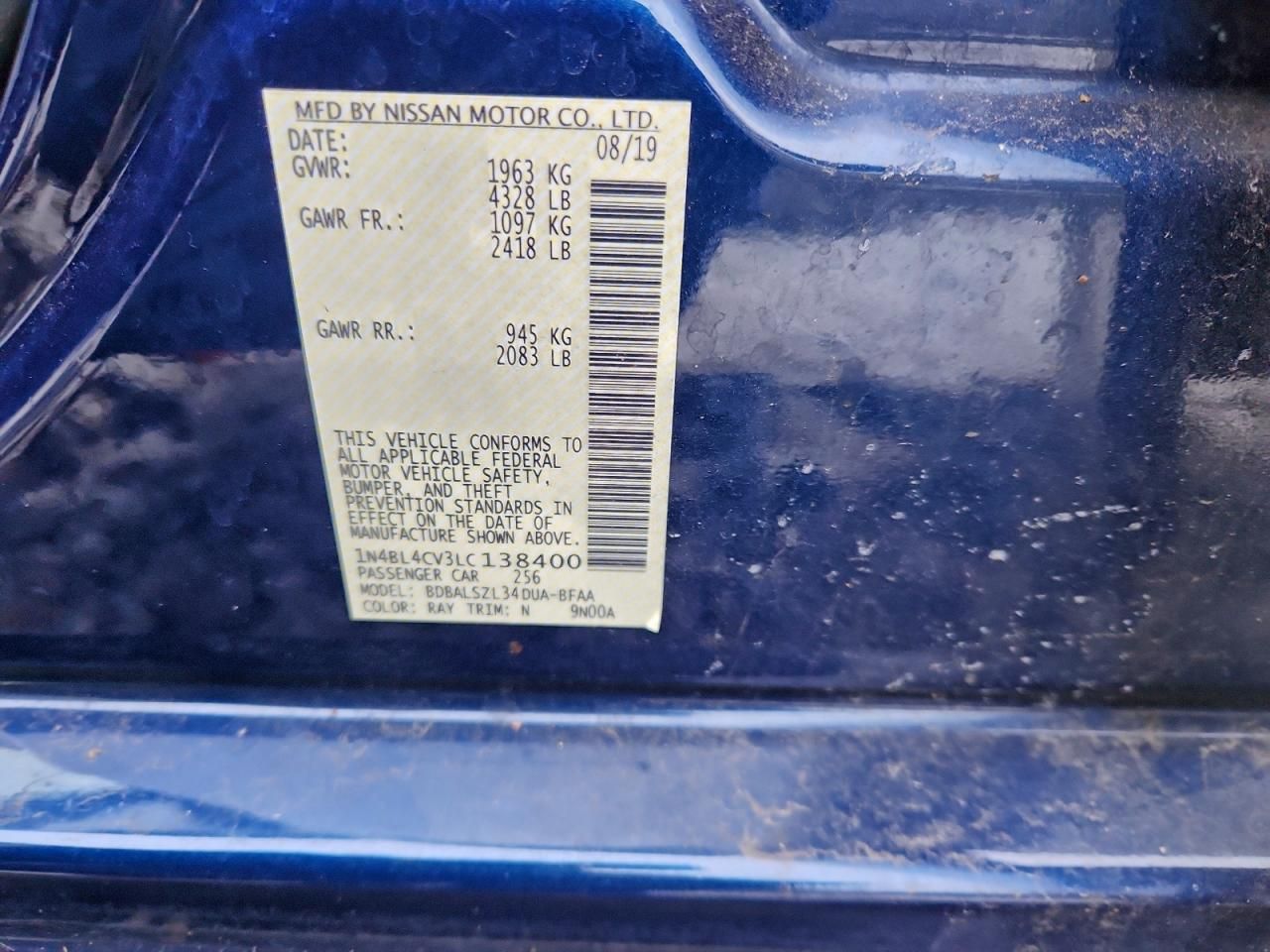 2020 Nissan Altima sr