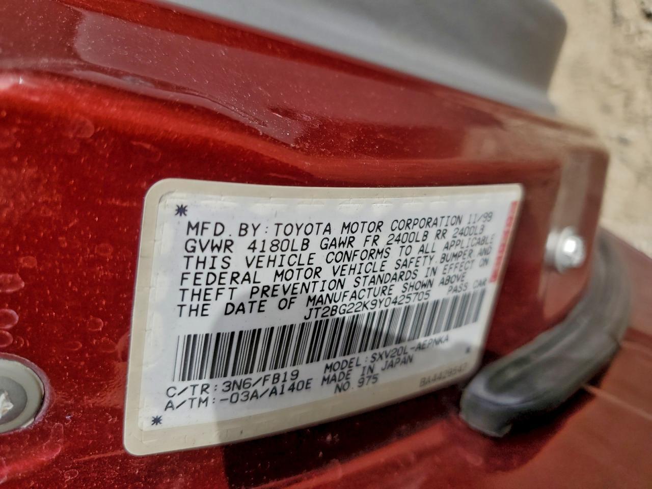 2000 Toyota Camry ce