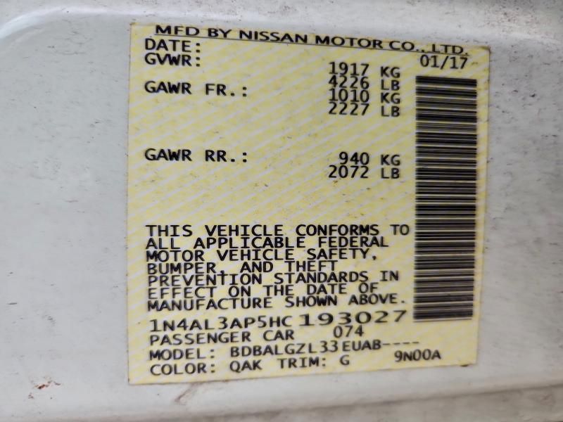 2017 Nissan Altima 2.5