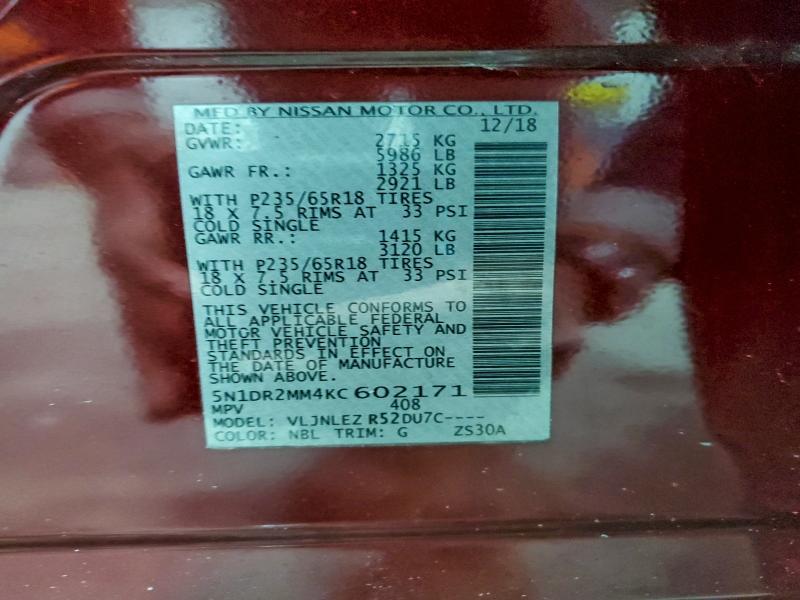 2019 Niss Pathfinder sv