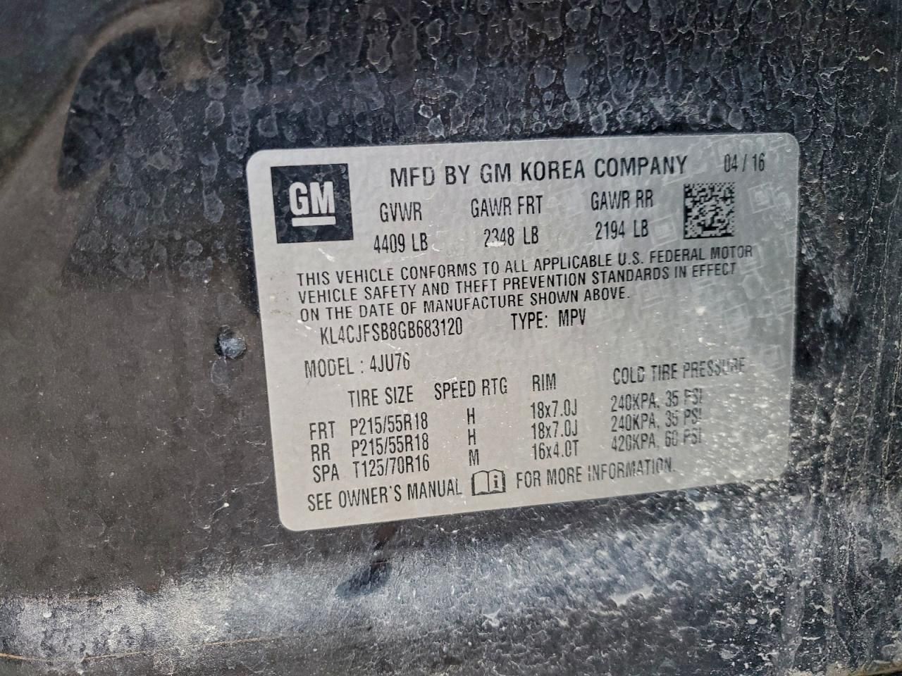 2016 Buick Encore Convenience