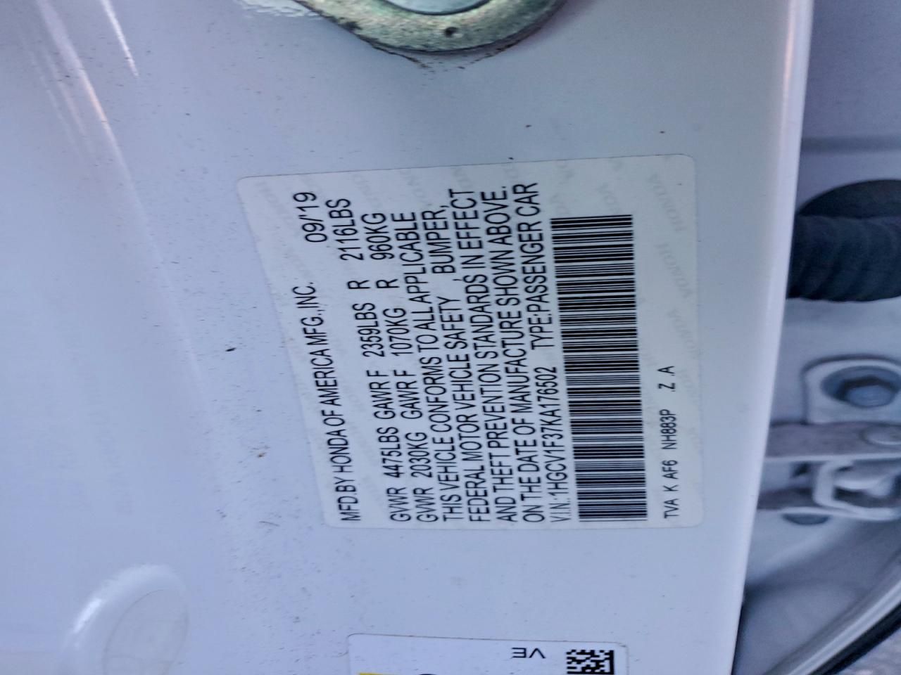 2019 Honda Accord Sport