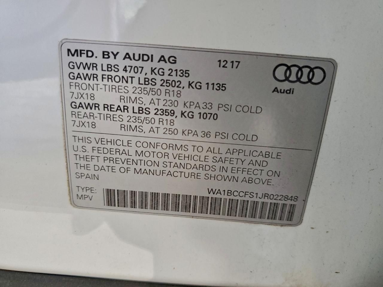 2018 Audi Q3 Premium
