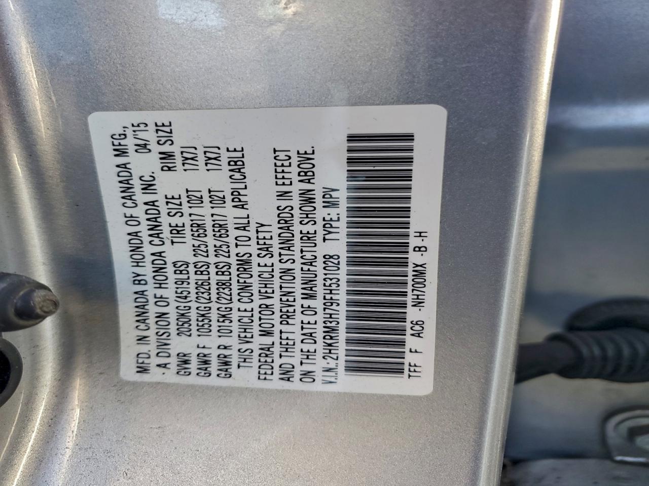 2015 Honda Cr-v exl
