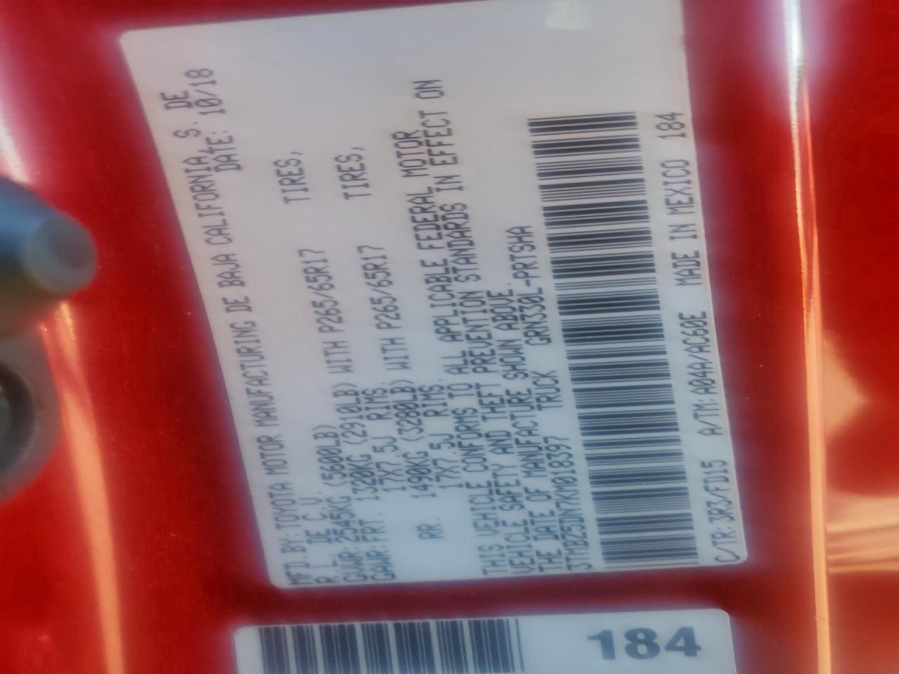 2019 Toyota Tacoma Double cab