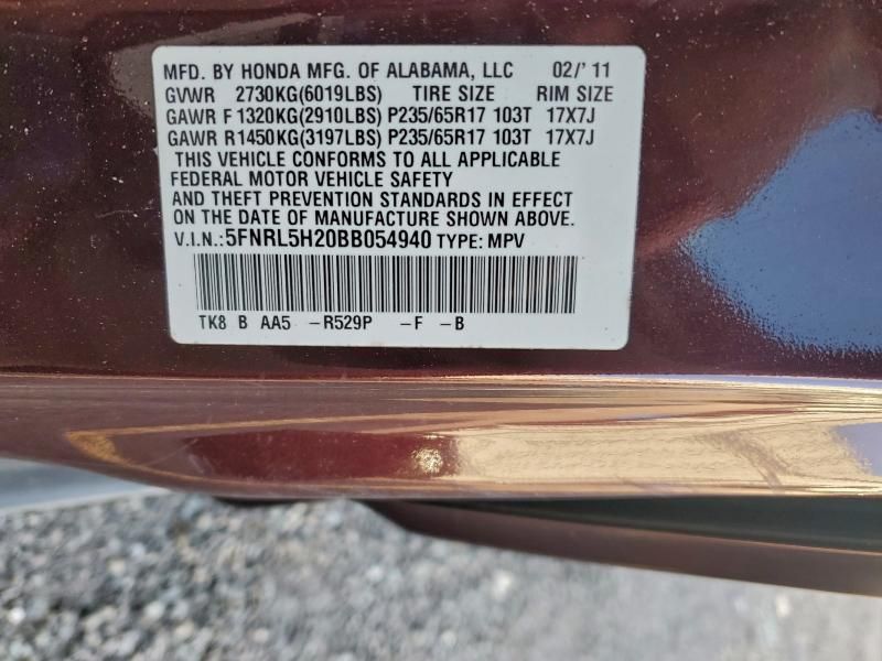 2011 Honda Odyssey lx