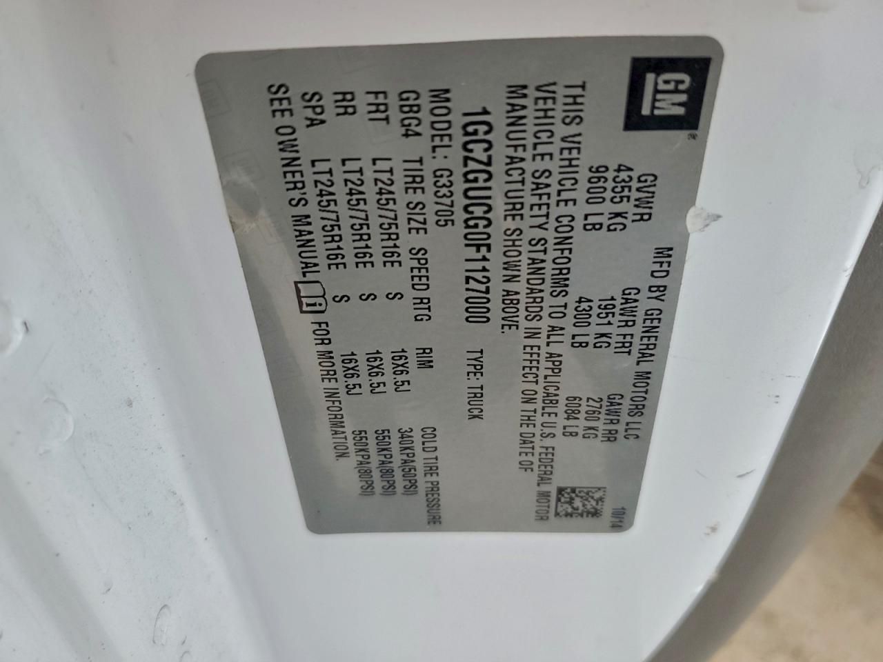 2015 Chevrolet Express G3500