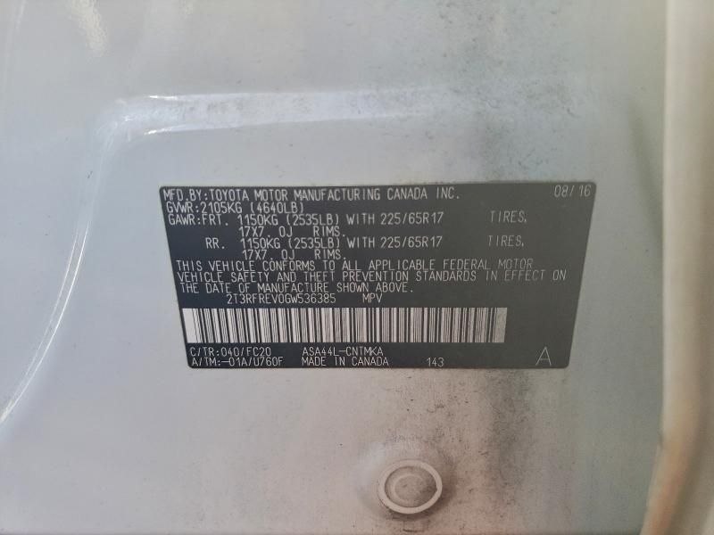 2016 Toyota Rav4 xle