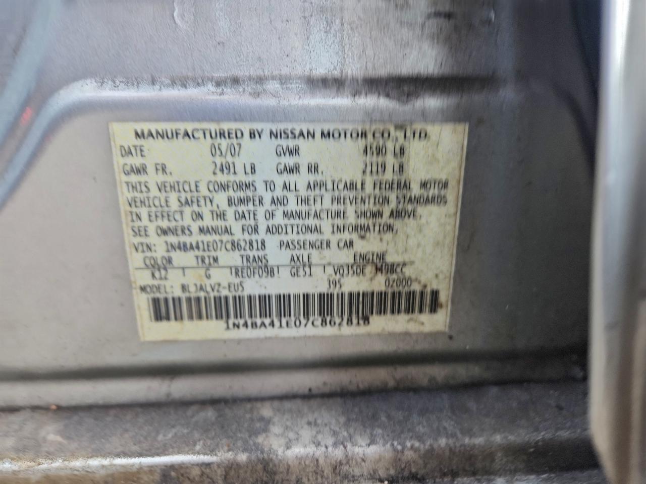 2007 Nissan Maxima se