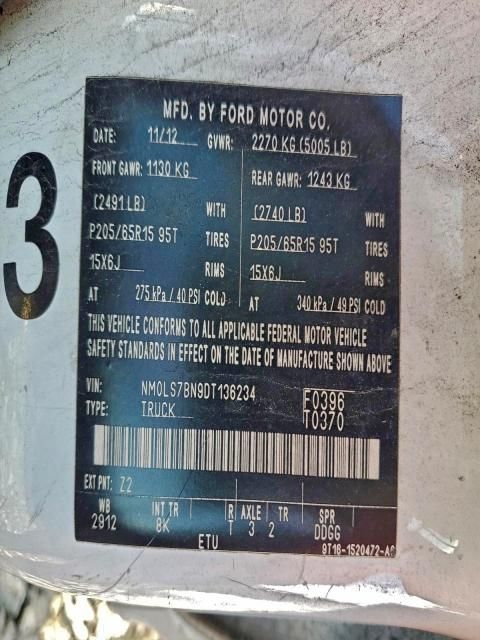 2013 Ford Transit Connect Utility / Service van