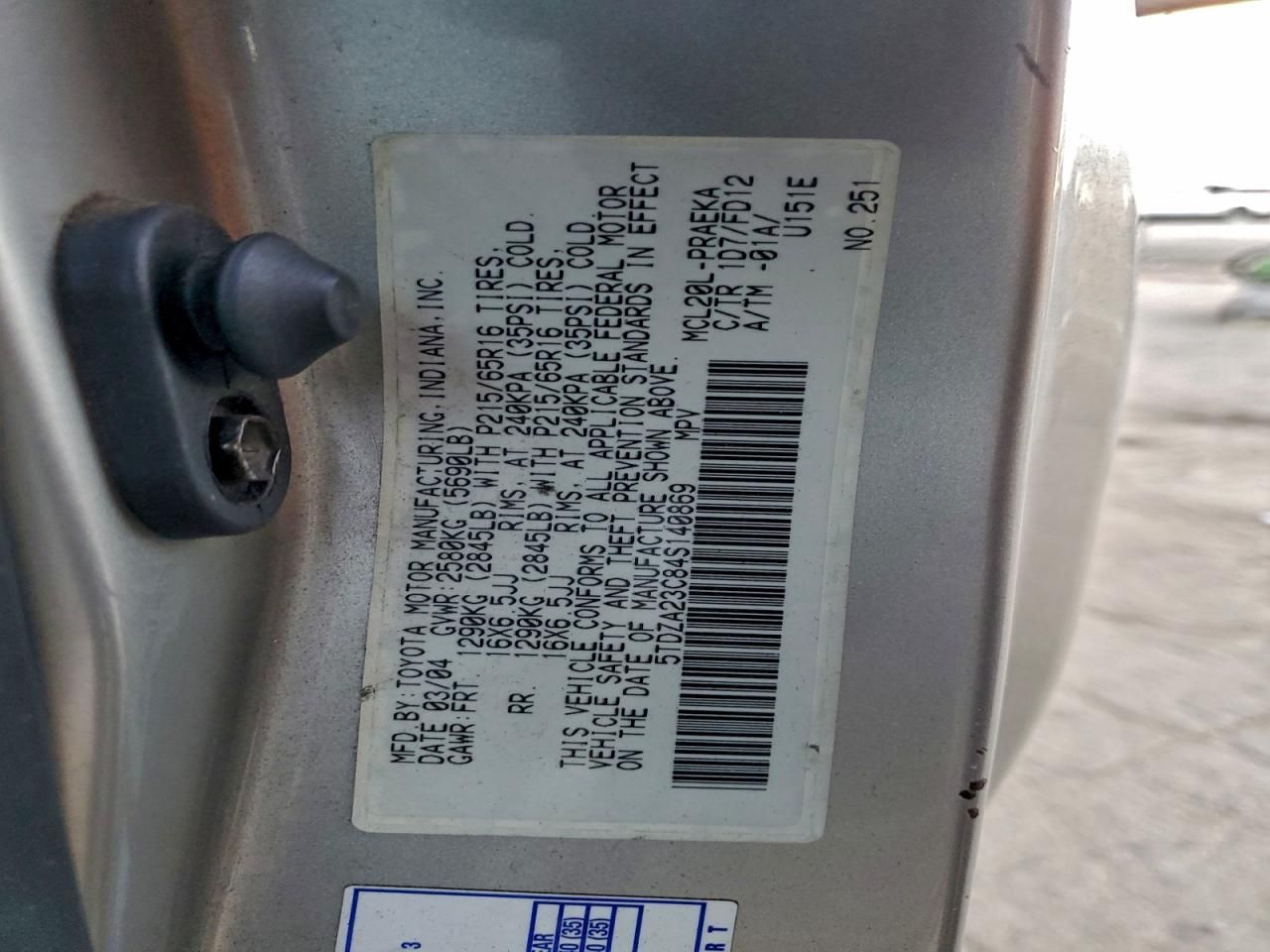 2004 Toyota Sienna ce