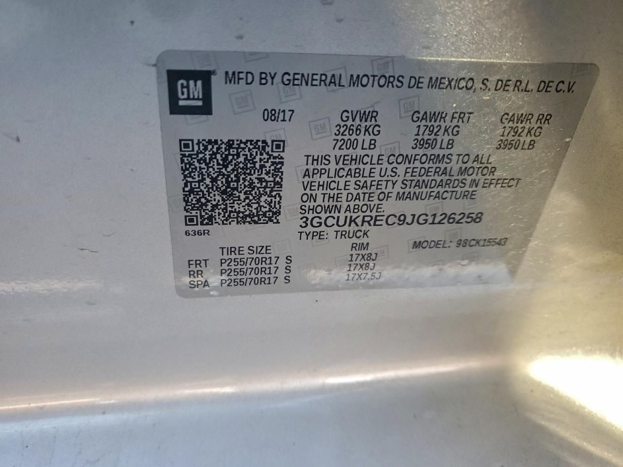 2018 Chevrolet Silverado K1500 lt