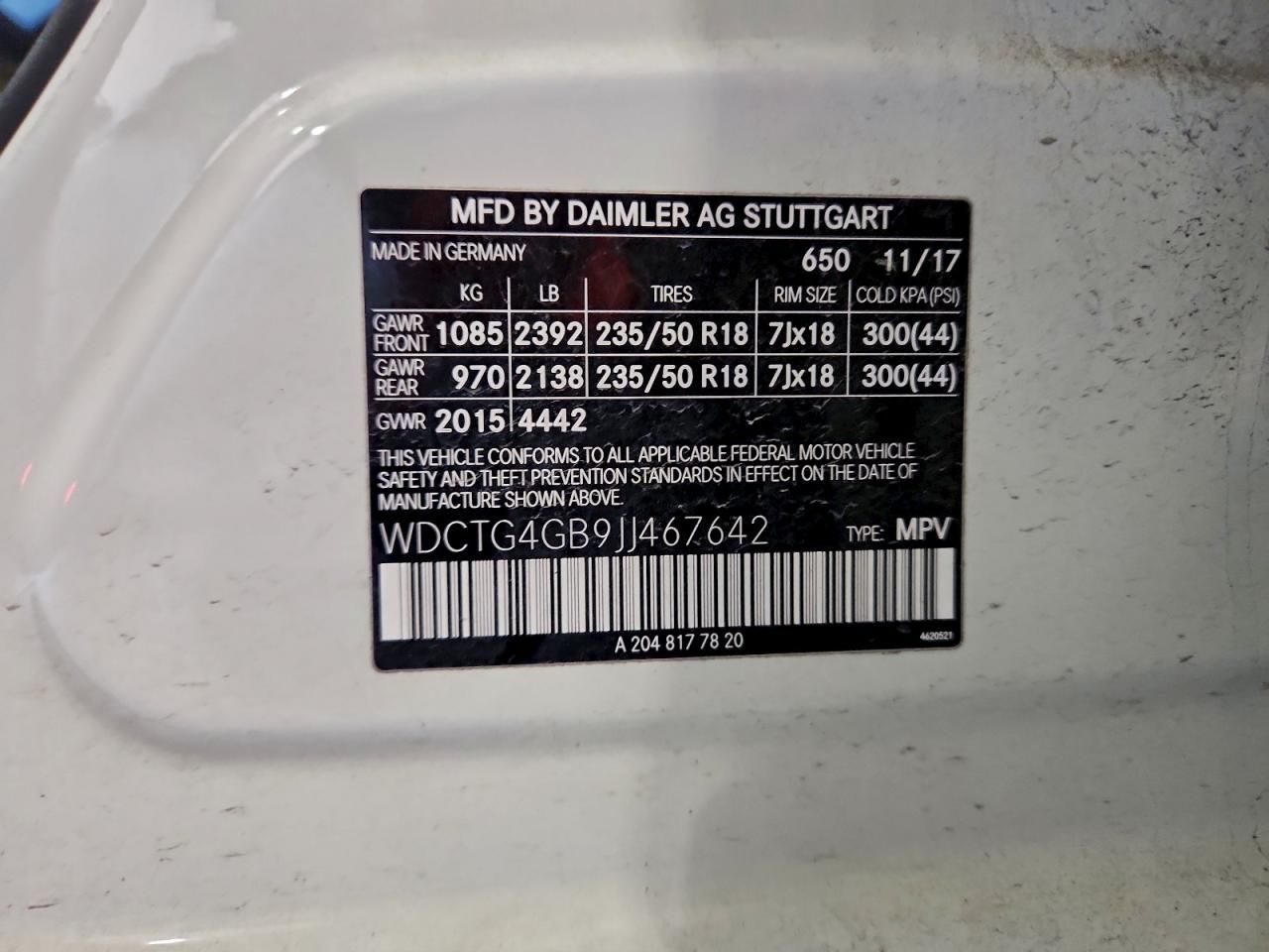 2018 Mercedes-Benz Gla 250 4matic