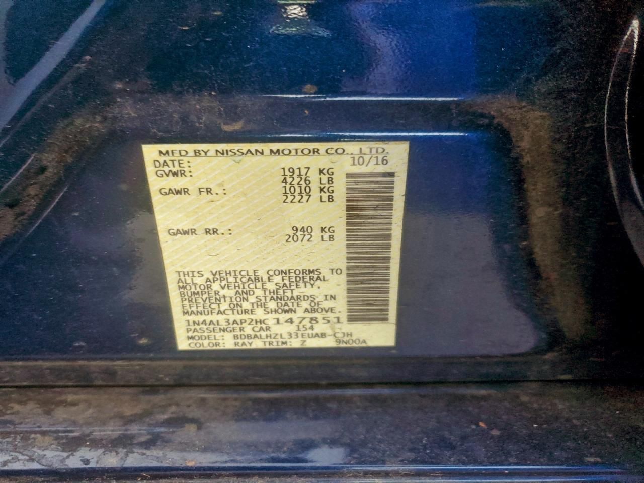 2017 Nissan Altima 2.5