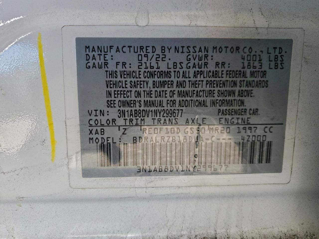 2022 Nissan Sentra sr