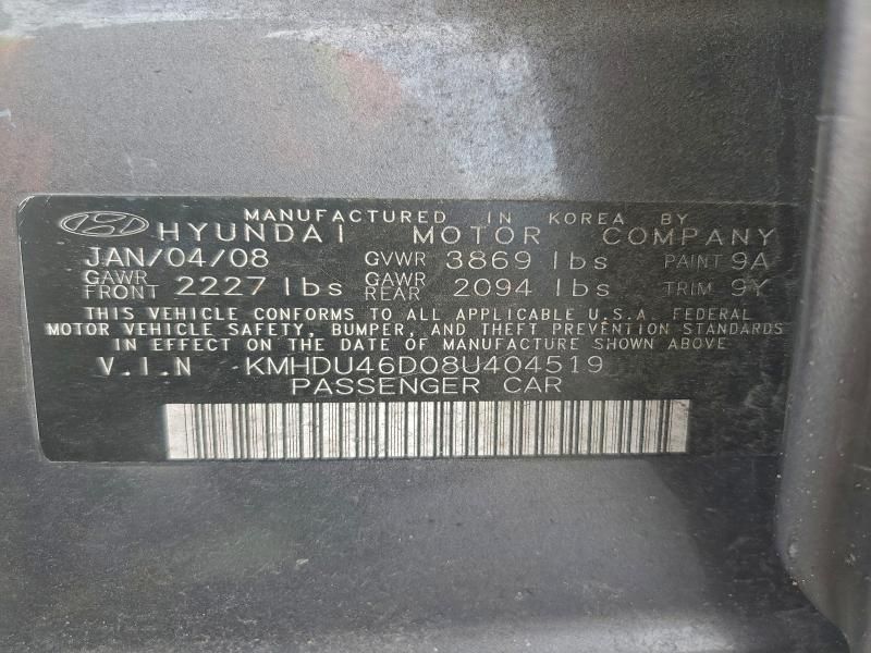 2008 Hyundai Elantra gls