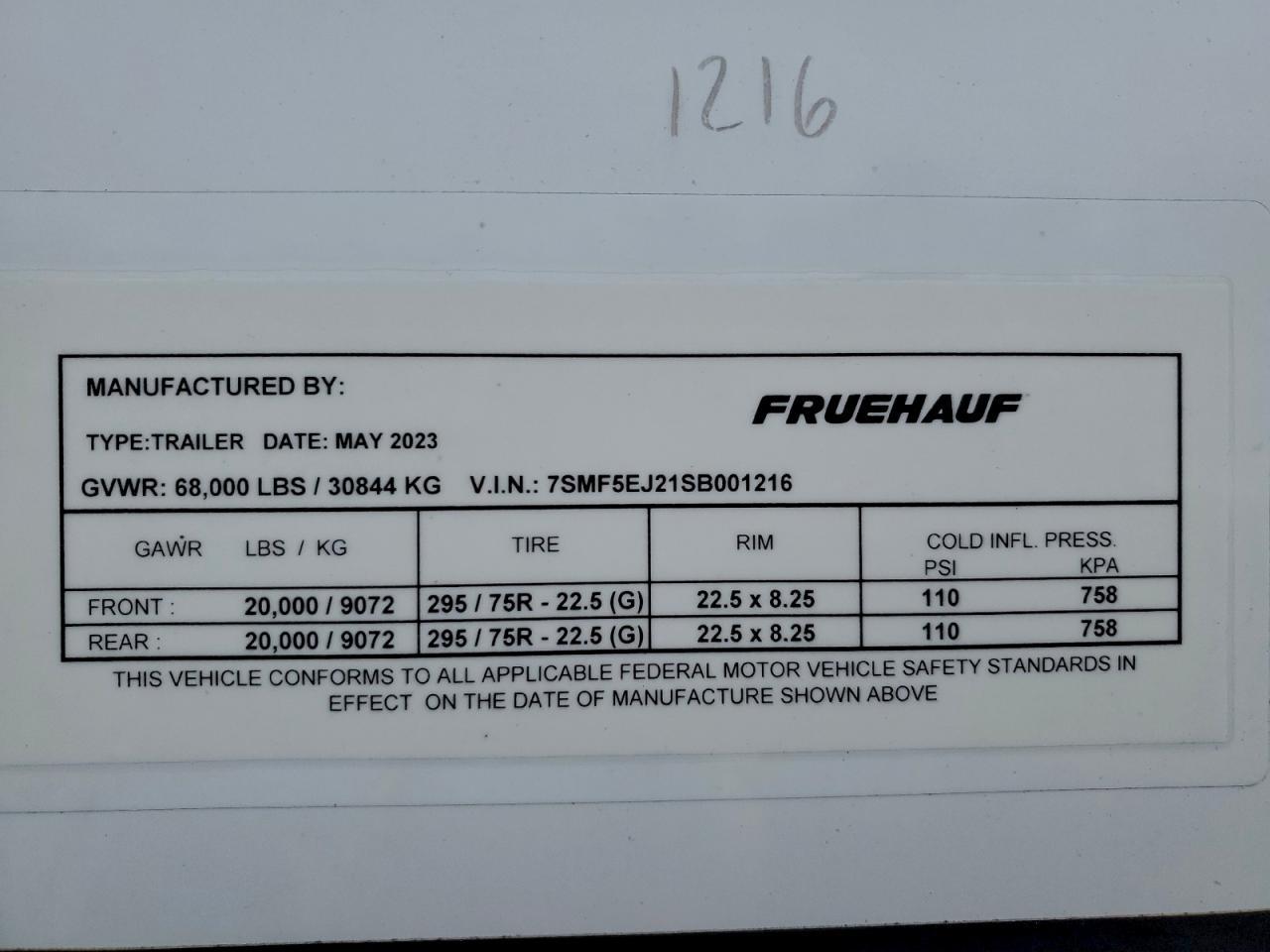 2025 Fruehauf Van