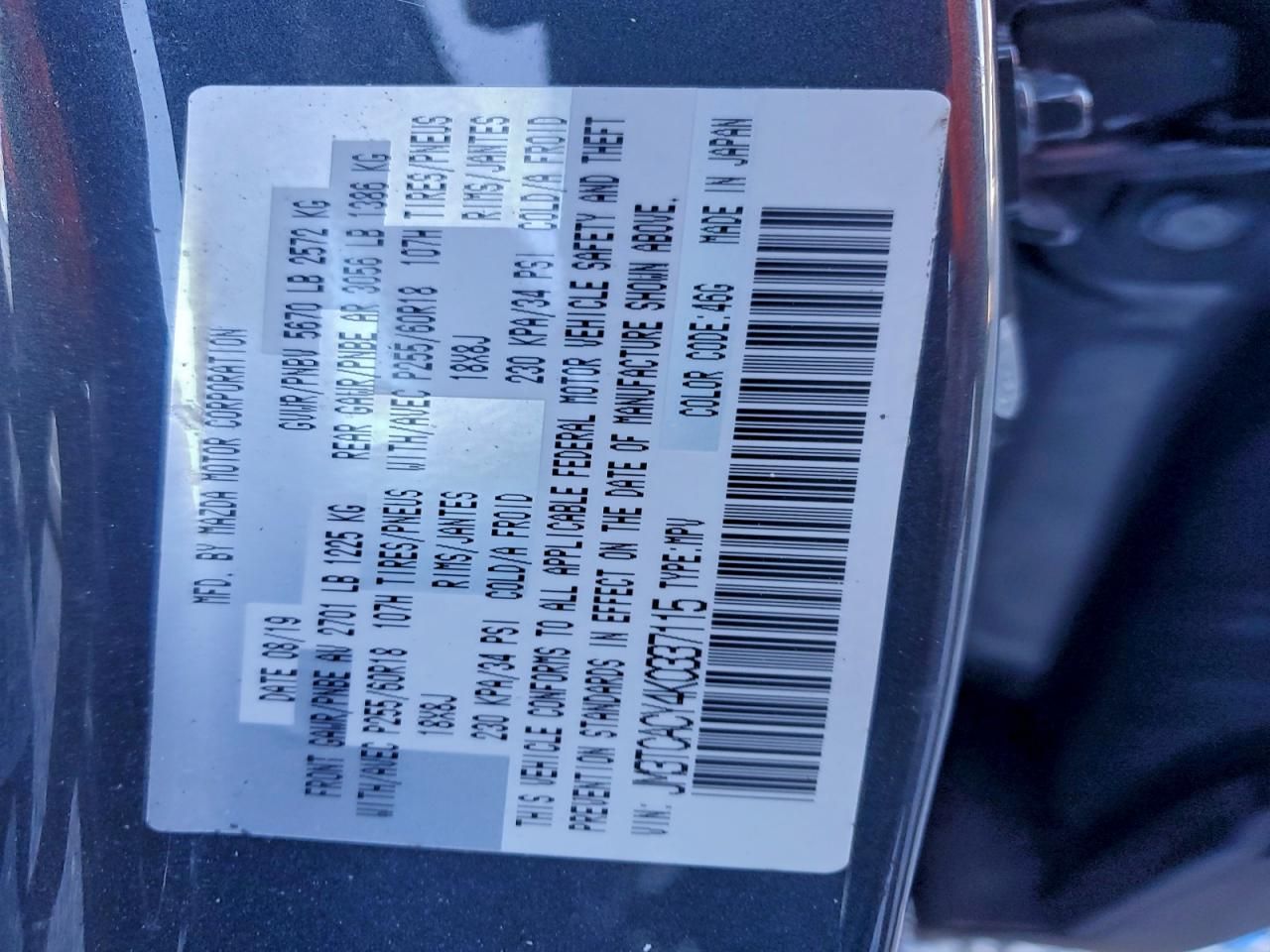 2019 Mazda Cx-9 Touring