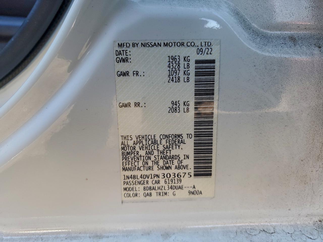 2023 Nissan Altima sv